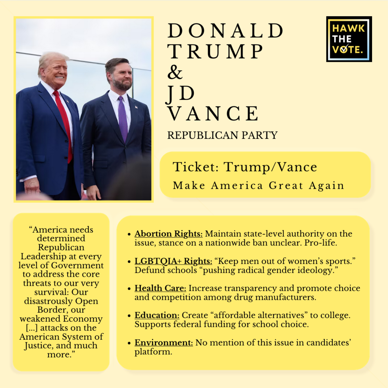 Trump/Vance Platform
