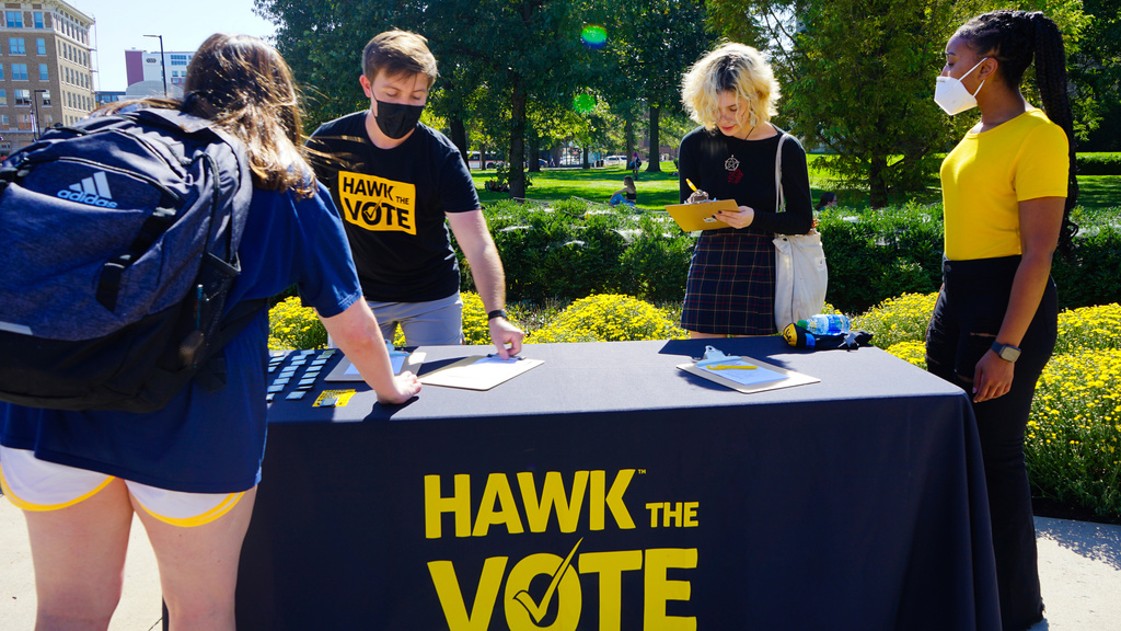 Hawk the Vote Tabling Event 2021